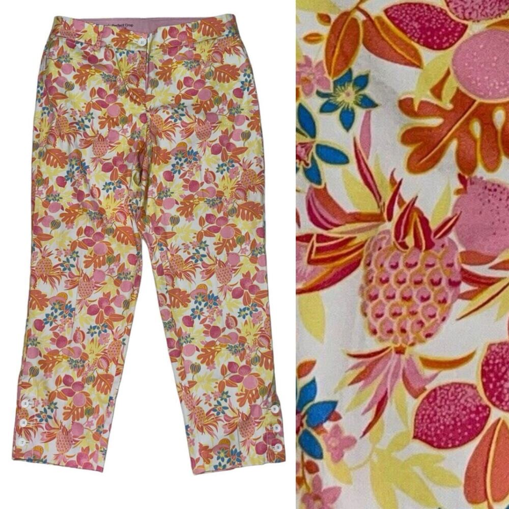 Talbots Perfect Crop Curvy Pants Fruit
